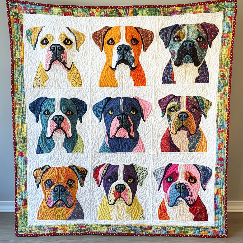 Boxer Dog TAI01102412 Quilt Blanket