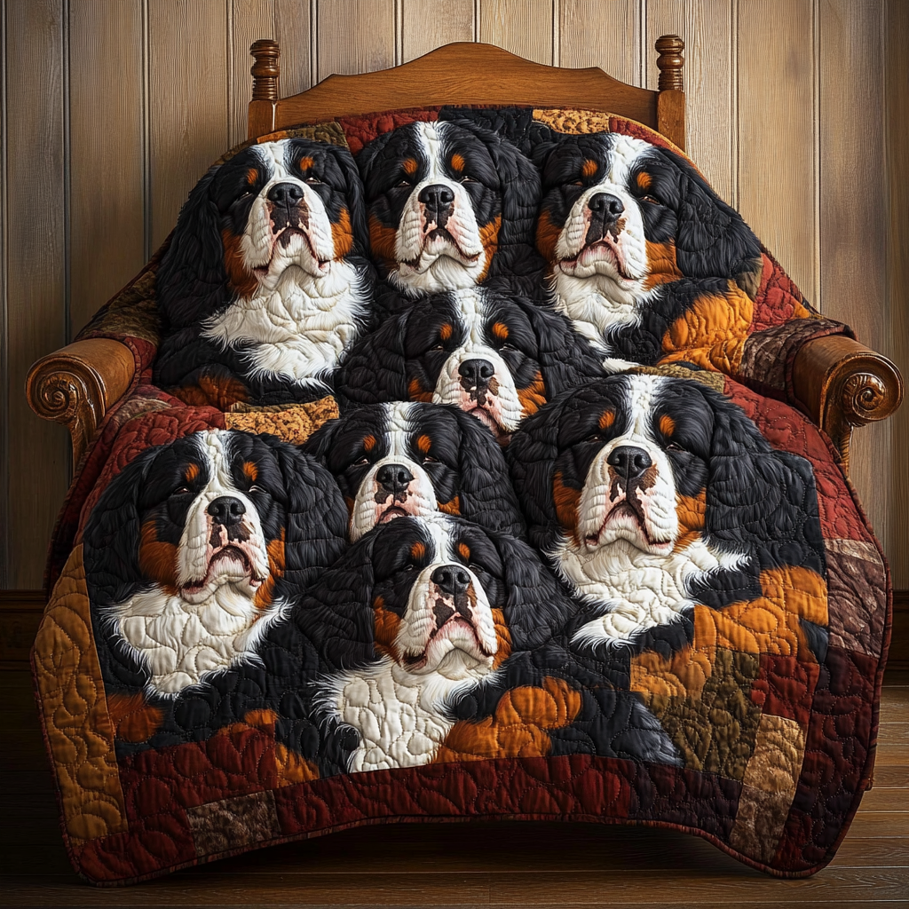 Bernese Mountain Dogs TAI111124241 Quilt Blanket