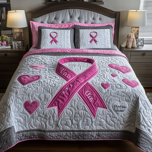 Breast Cancer Ribbon TAI101224310 Quilt Bedding Set