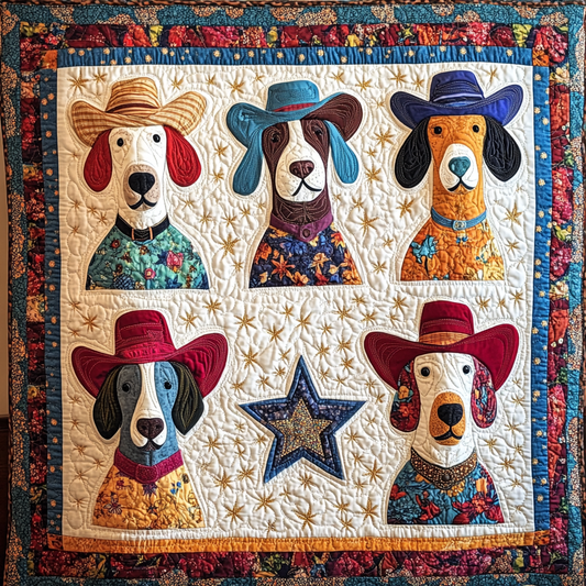 Cowboy Dog DAI241224398 Quilt Blanket