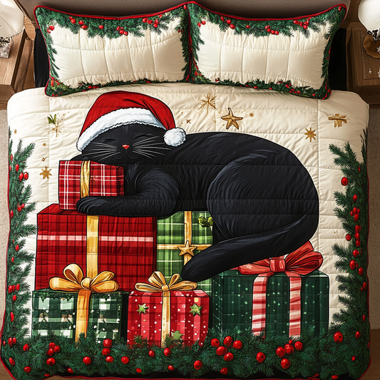 Christmas Sleepy Cat TAI201124220 Quilt Bedding Set