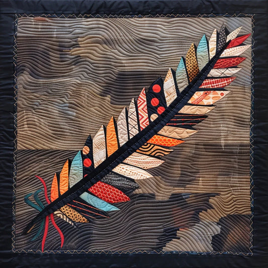 Tribal Feather TAI260224061 Quilt Blanket