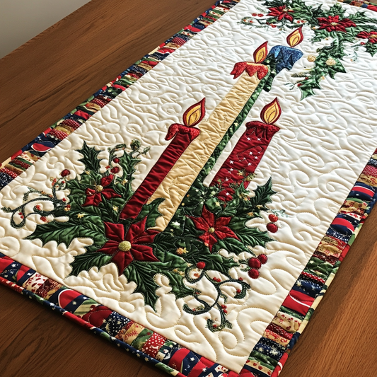 Christmas Candle DAI231124158 Quilted Table Runner