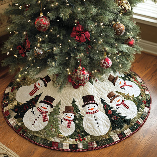 Christmas Snowman TAI141124309 Quilted Tree Skirt