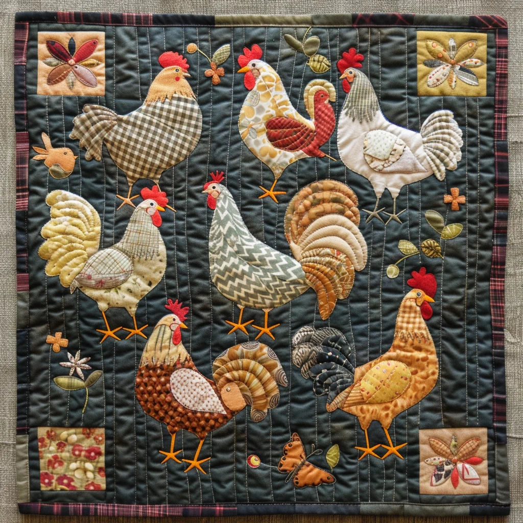 Chicken TAI060324194 Quilted Placemats