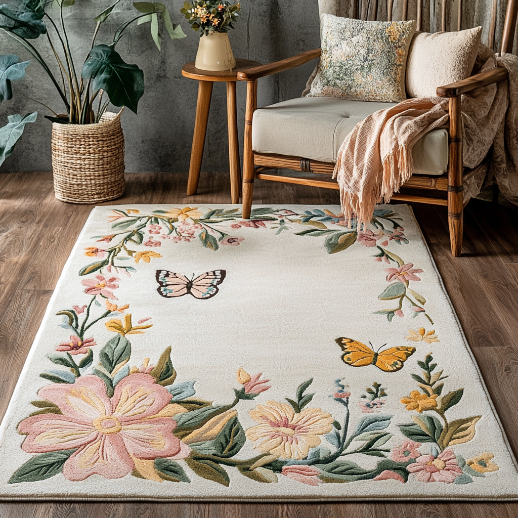 Butterfly Garden TAI141124513 Rug