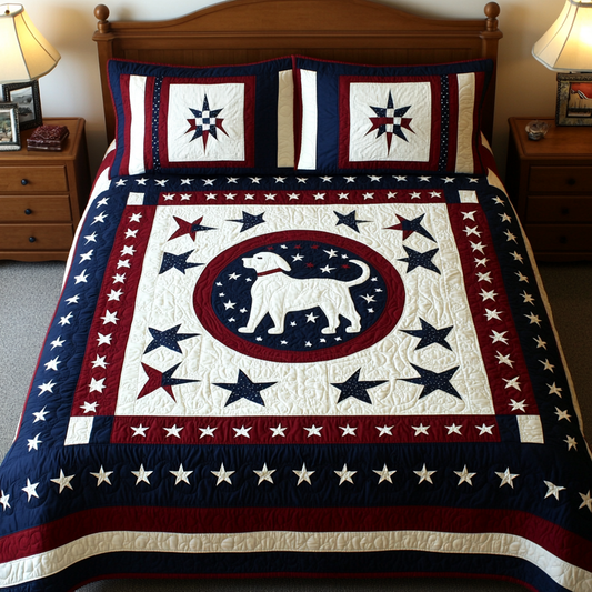 Patriotic Dog DAI280824313 Quilt Bedding Set