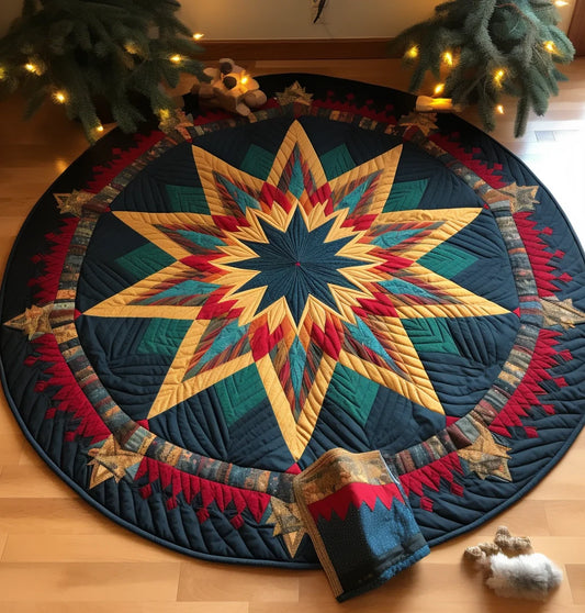 Christmas Star TAI221223017 Quilted Round Mat