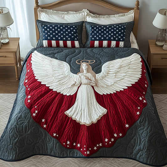 Patriotic Angel DAI231124109 Quilt Bedding Set