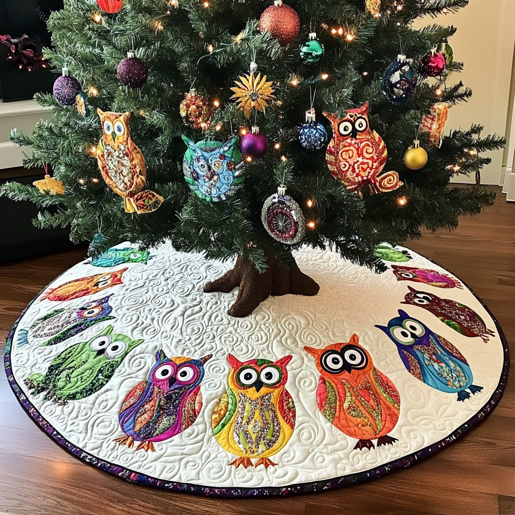 Owl DAI040924168 Quilted Tree Skirt