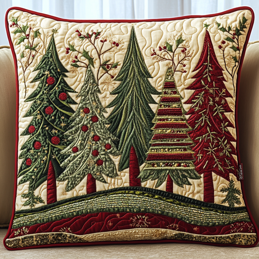 Christmas Tree TAI141124380 Quilted Pillow Case