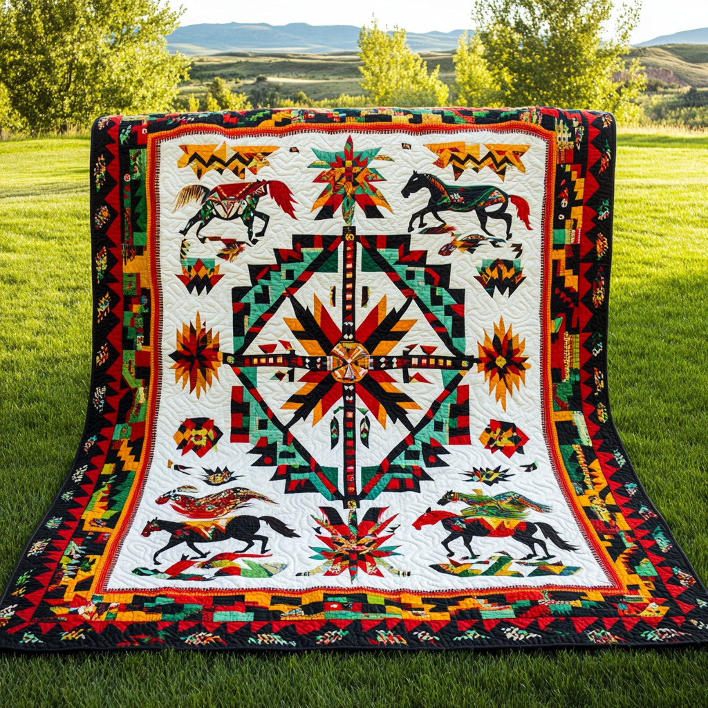 Native Horse TAI041024479 Quilt Blanket