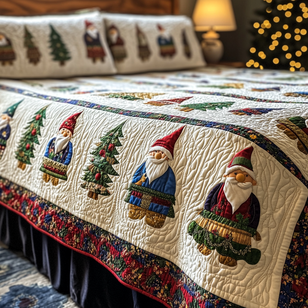 Christmas Gnome TAI181024088 Quilt Bedding Set