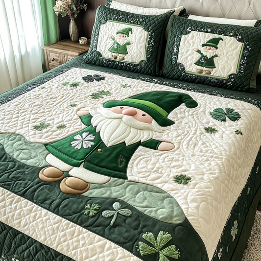 St Patrick's Day Gnome DAI051224102 Quilt Bedding Set