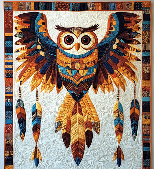 Native American Owl DAI171224092 Quilt Blanket