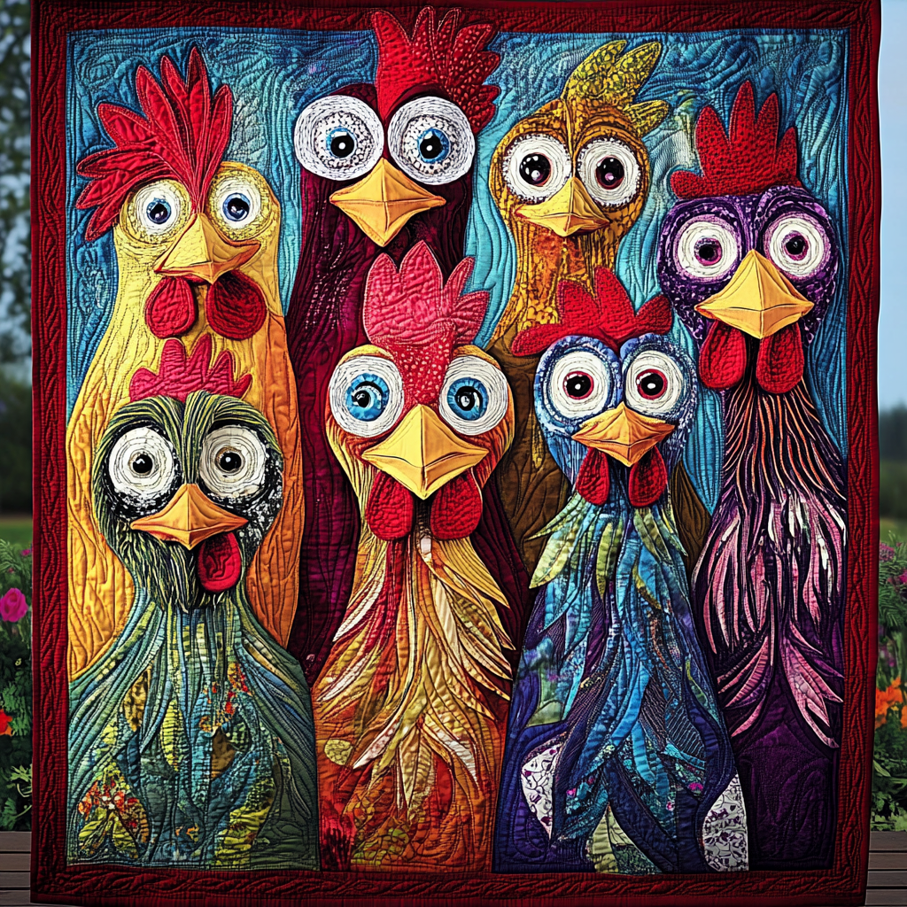 Chicken TAI141124472 Quilt Blanket