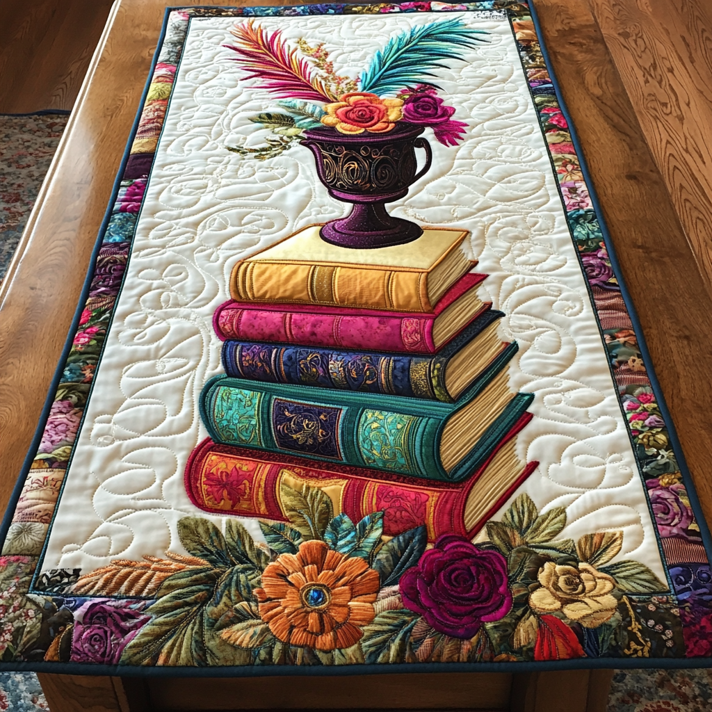 Books DAI051224178 Quilted Table Runner