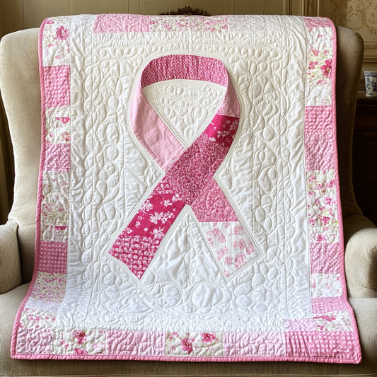 Breast Cancer Ribbon TAI101224189 Quilt Blanket