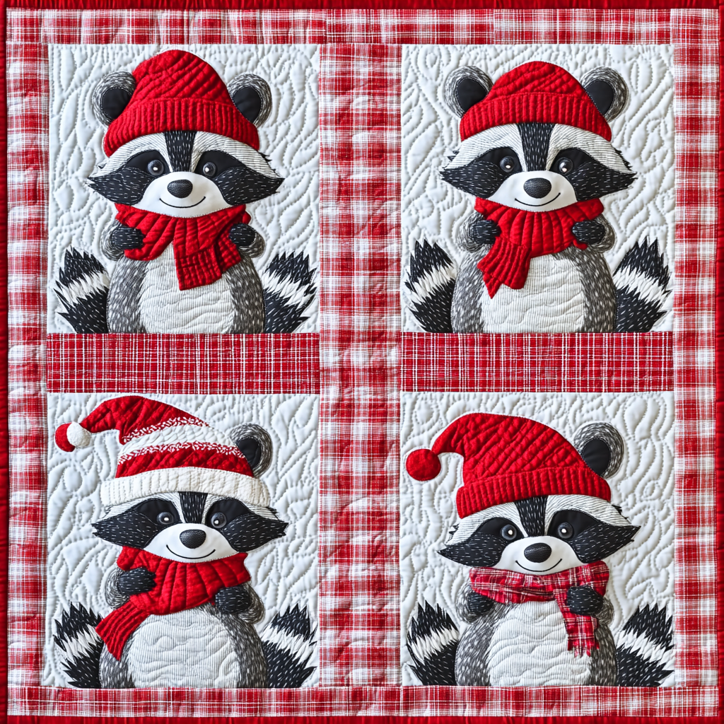 Christmas Raccoon DAI111124472 Quilt Blanket