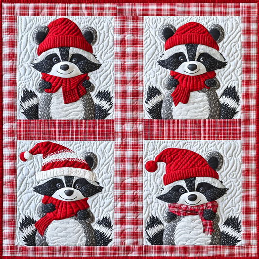 Christmas Raccoon DAI111124472 Quilt Blanket