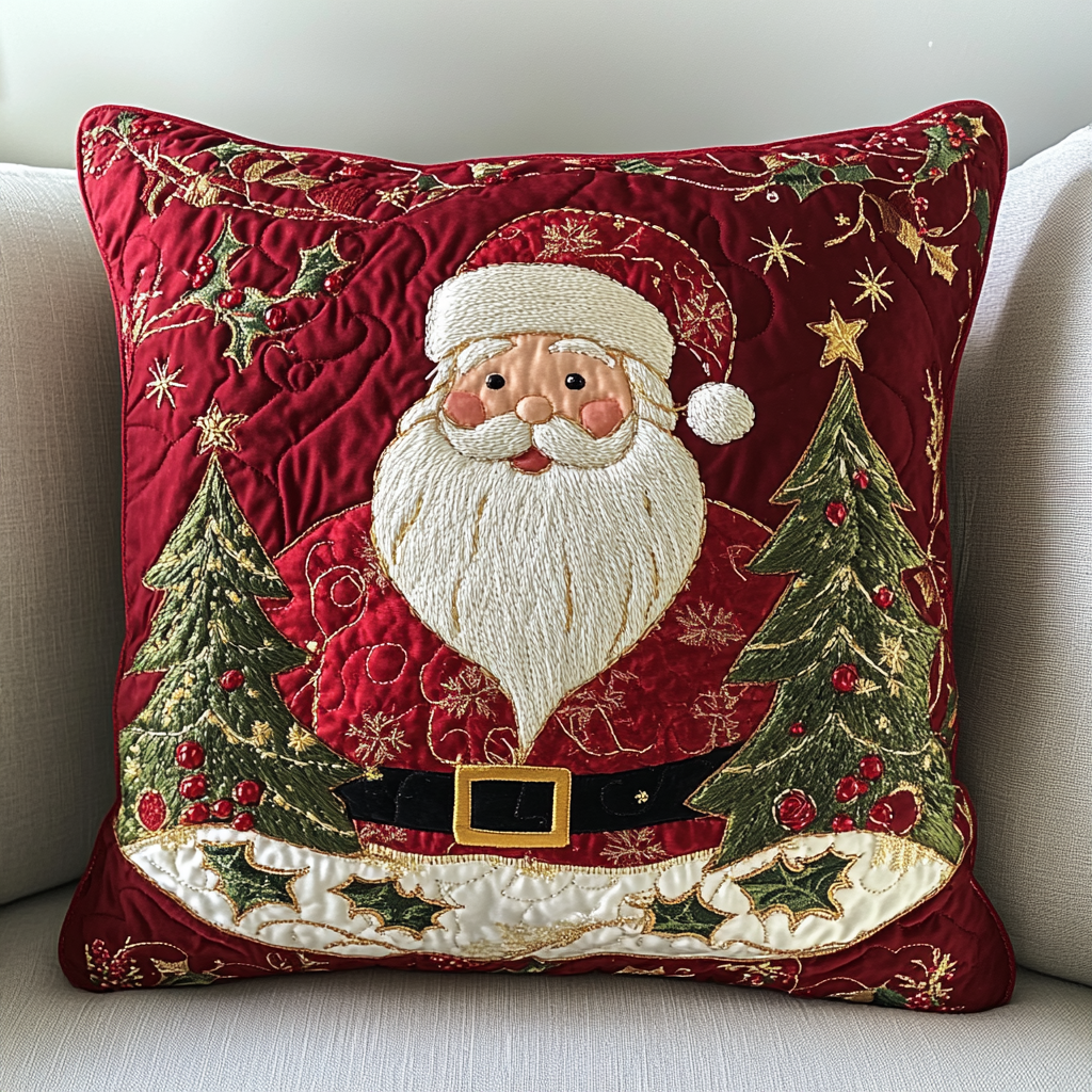 Christmas Santa TAI141124361 Quilted Pillow Case