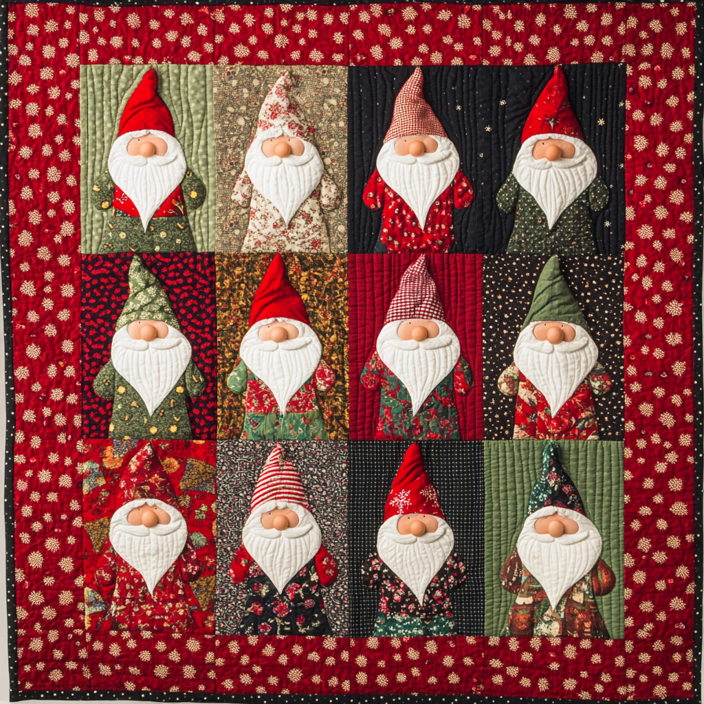 Christmas Gnome DAI190824140 Quilt Blanket