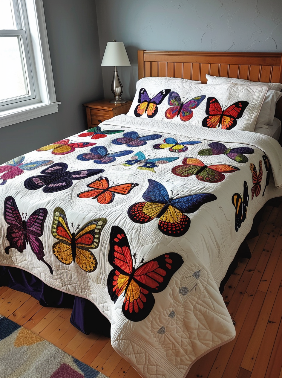 Butterfly TAI040624099 Quilt Bedding Set