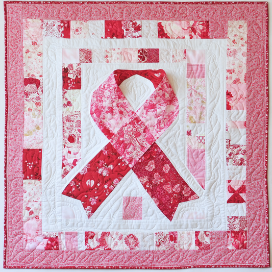 Breast Cancer Ribbon TAI101224155 Quilt Blanket