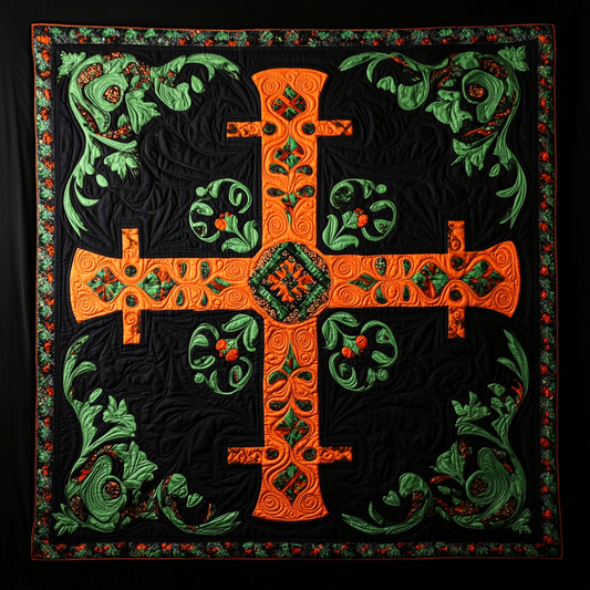 Celtic Christian Cross DAI231124062 Quilt Blanket