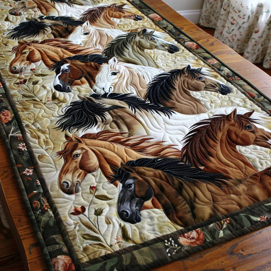 Horse TAI020324059 Quilted Table Runner