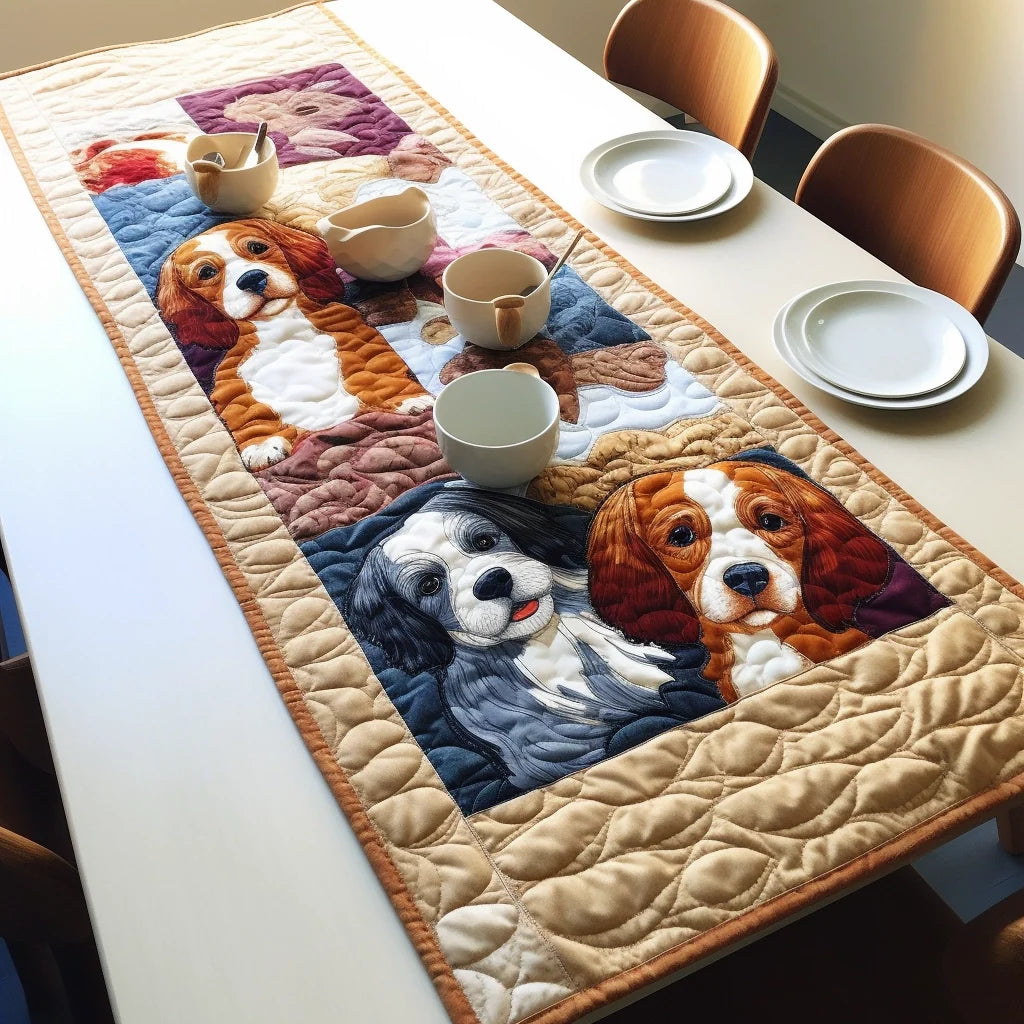 Dogs TAI060123105 Quilted Table Runner