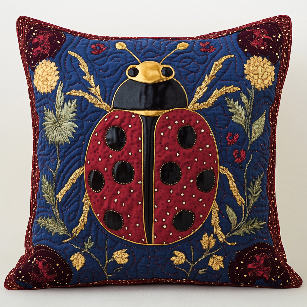 Ladybug DAI25102489 Quilted Pillow Case