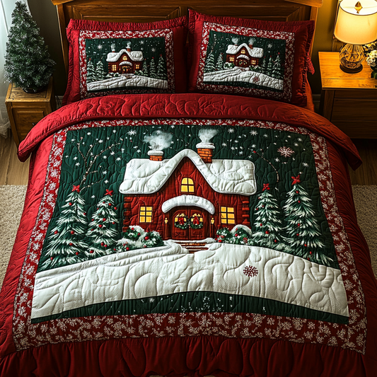 Christmas House TAI141124012 Quilt Bedding Set