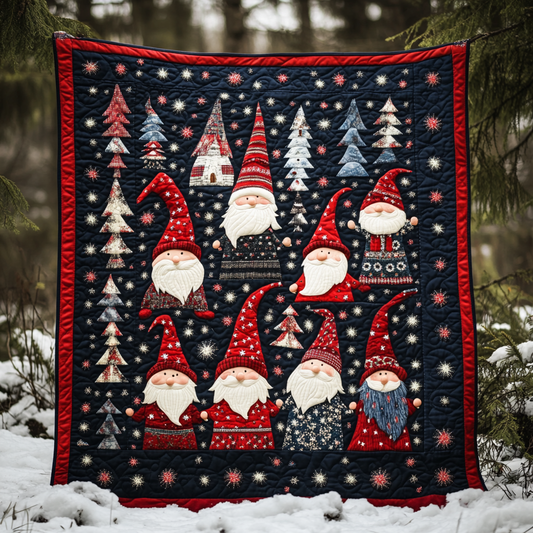 Christmas Gnome TAI260924080 Quilt Blanket