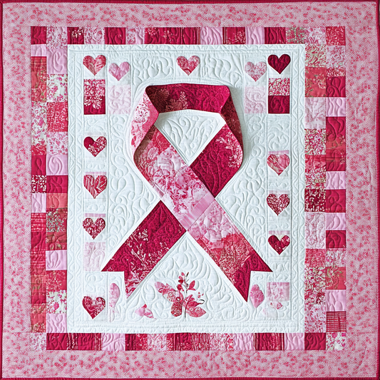 Breast Cancer Ribbon TAI101224164 Quilt Blanket