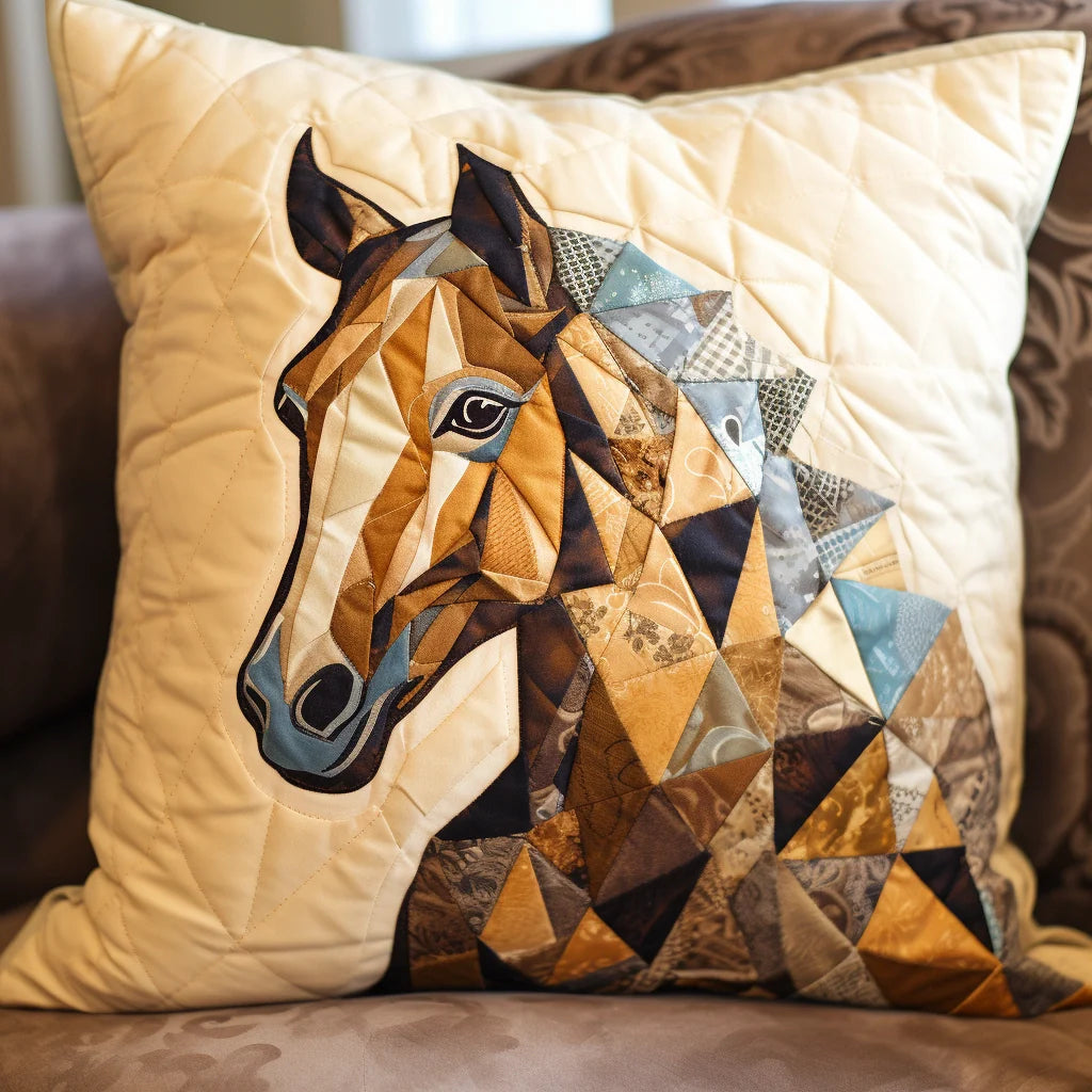 Horse TAI020324272 Quilted Pillow Case