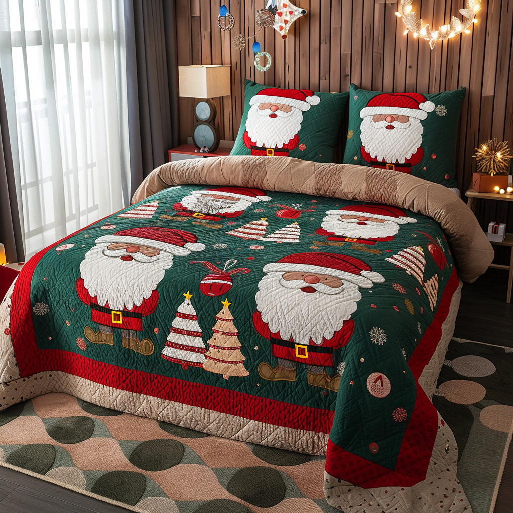 Christmas Santa TAI010824037 Quilt Bedding Set