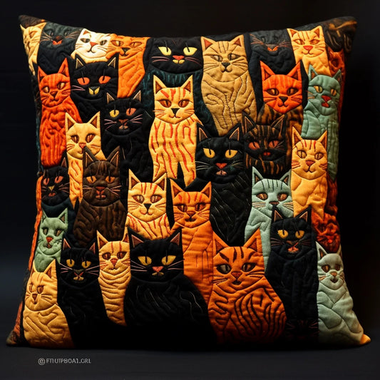 Cat TAI060324043 Quilted Pillow Case