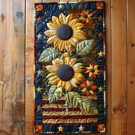 Patriotic Sunflower TAI080324083 Quilted Table Runner