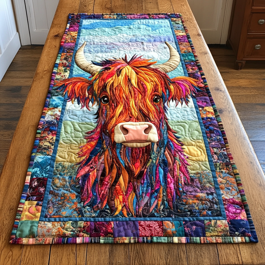 Highland Cow DAI231124151 Quilted Table Runner