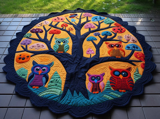 Owl Tree TAI221223063 Quilted Round Mat