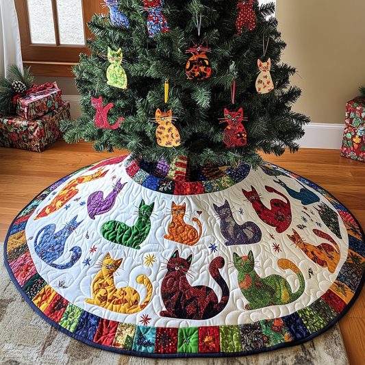 Cat DAI090924007 Quilted Tree Skirt