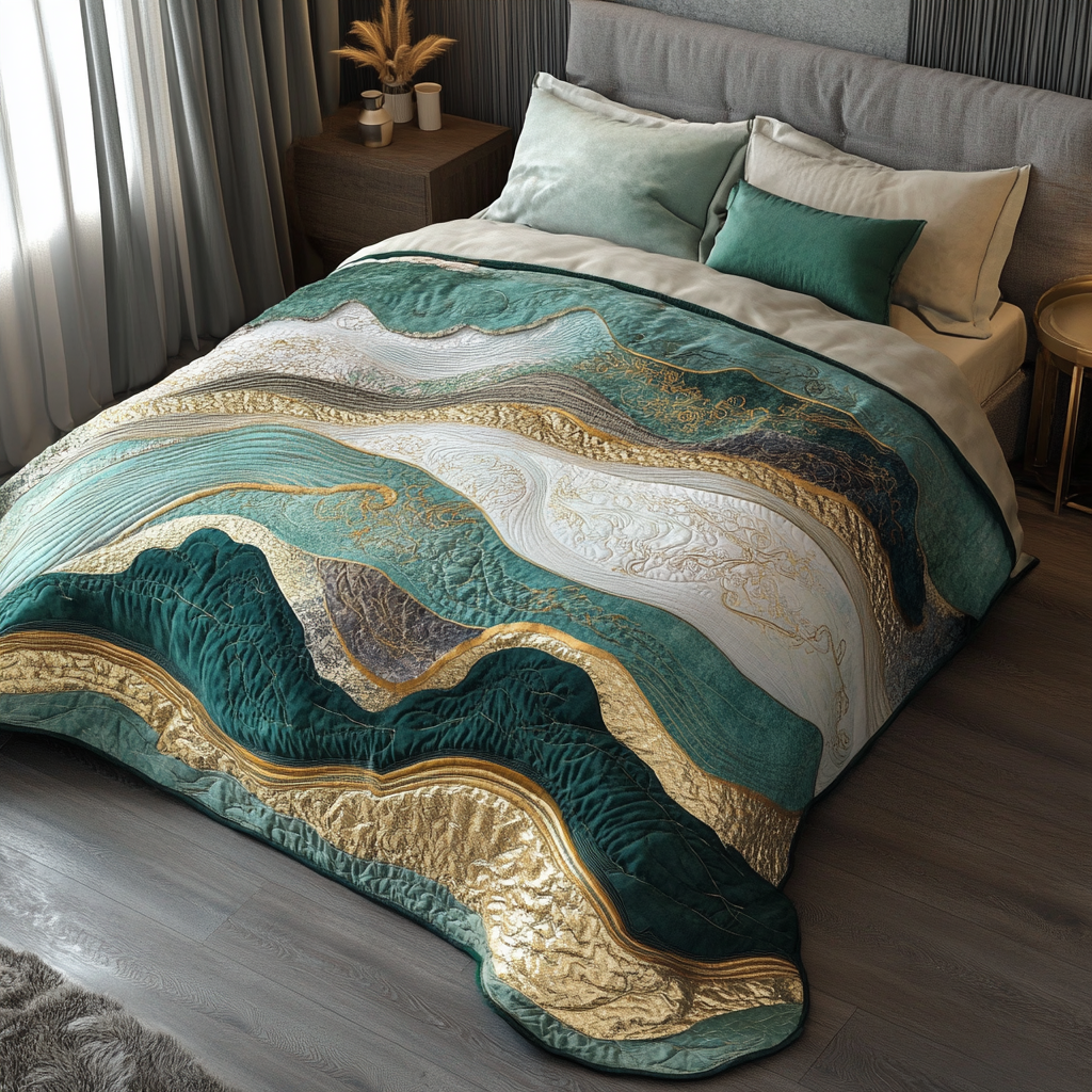 Sea Wave TAI111124191 Quilt Bedding Set