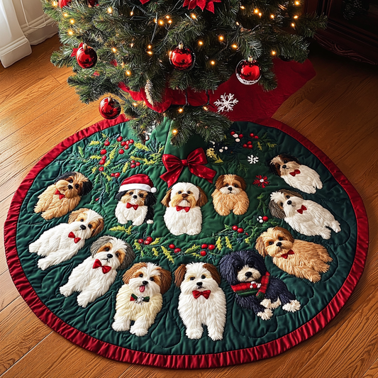 Shih Tzu TAI111124389 Quilted Tree Skirt