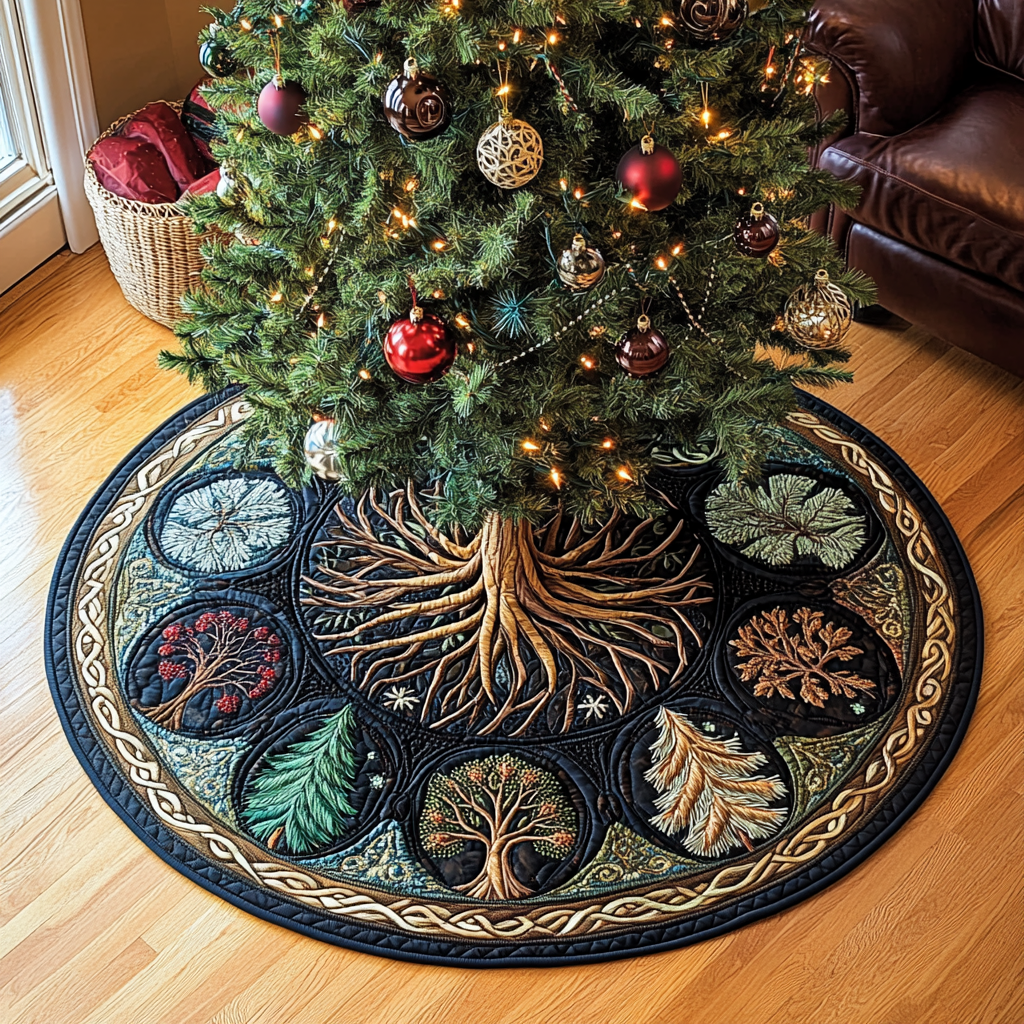 Tree Of Life TAI101224657 Quilted Tree Skirt