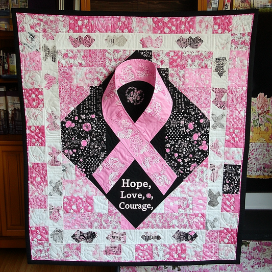 Breast Cancer Ribbon TAI101224212 Quilt Blanket