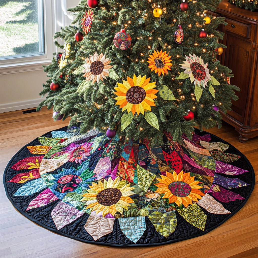 Sunflower TAI021024147 Quilted Tree Skirt