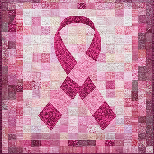 Breast Cancer Ribbon TAI101224120 Quilt Blanket