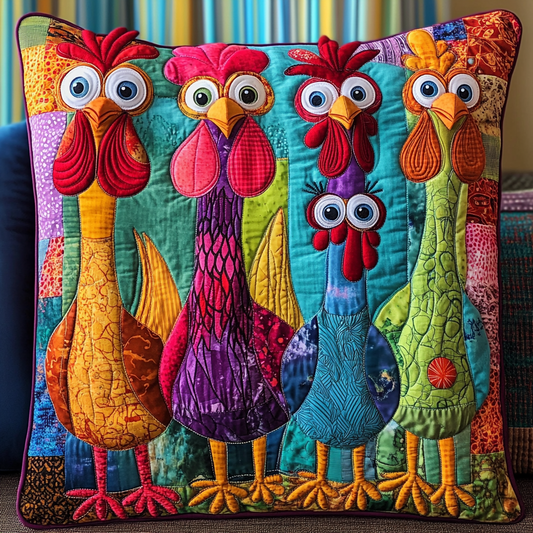 Chicken TAI041024583 Quilted Pillow Case