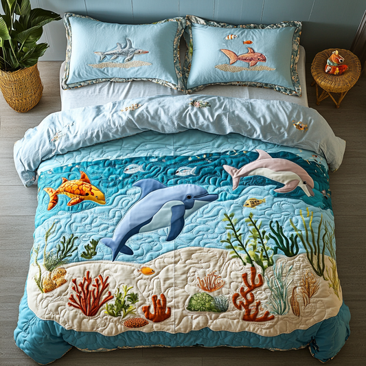 Sea Creatures DAI101224045 Quilt Bedding Set